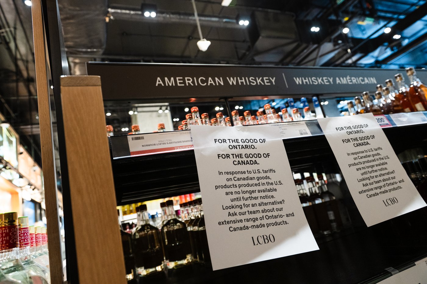 U.S. alcohol deal prompts Canada to restock liquor shelves