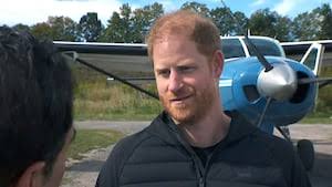 Prince Harry skydiving over Toronto for Canada veterans charity